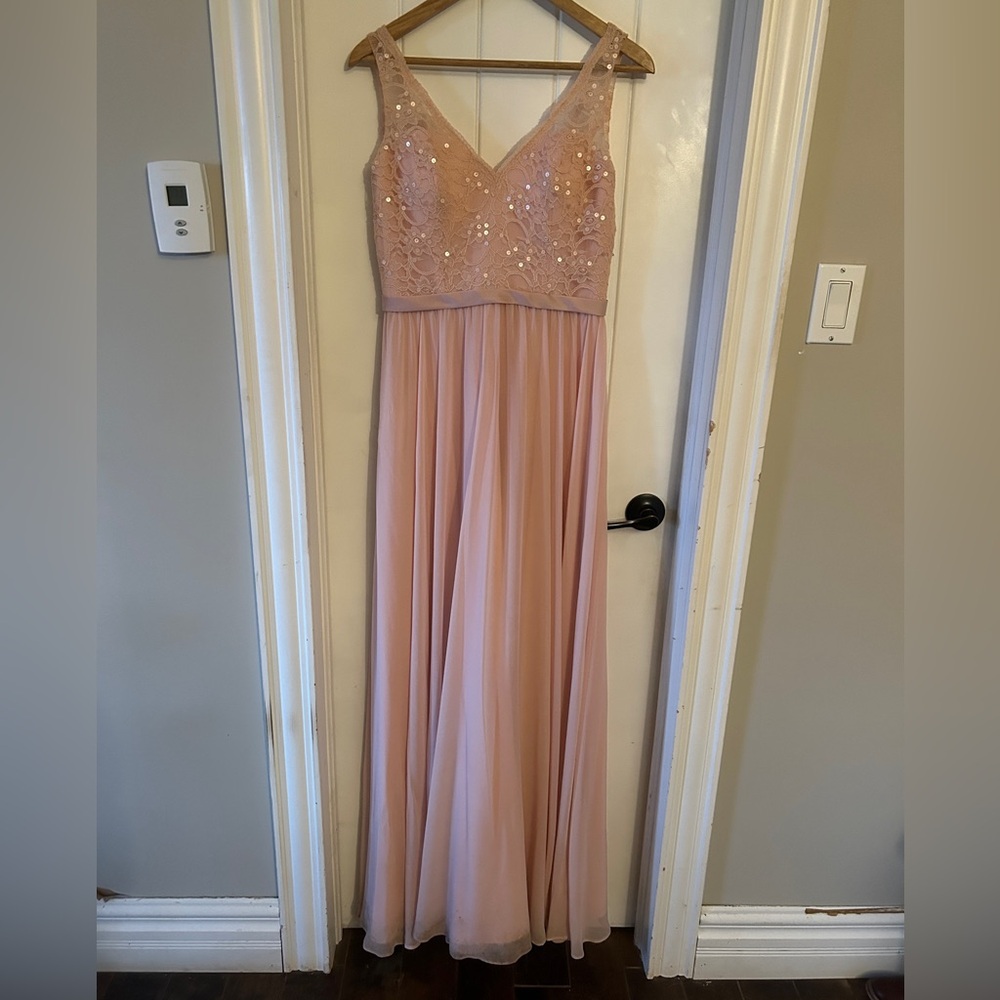 Morilee by Madeline Gardner Style No 122 Blush Pink Bridesmaid Dress Size 10